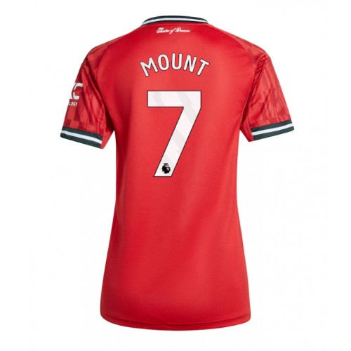 Stroje piłkarskie Manchester United Mason Mount #7 Koszulka Podstawowej dla damskie 2025-26 Krótki Rękaw